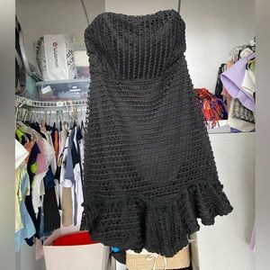 NWT hello molly black strapless dress
